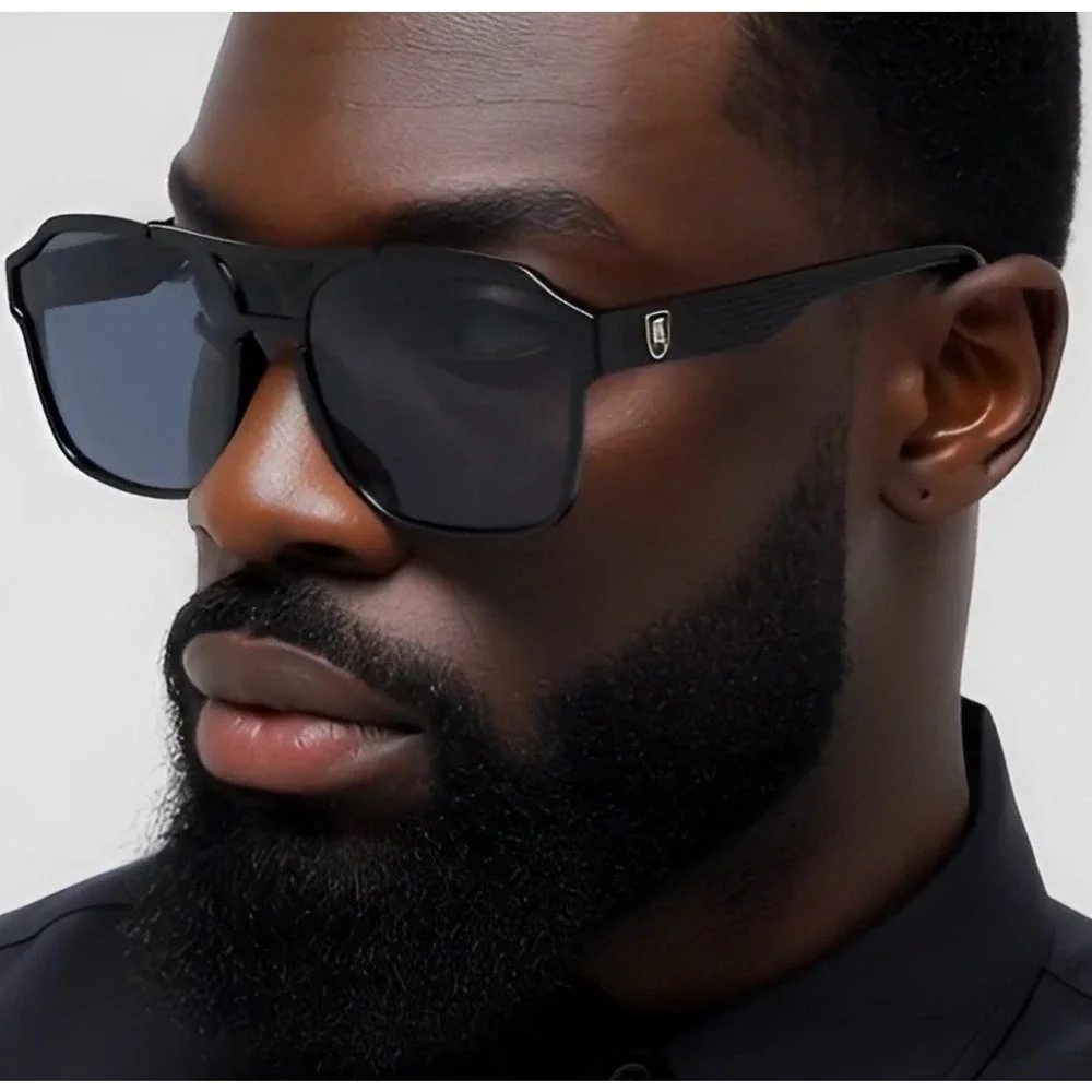 Sunglasses Men's Fashion Sunglasses Sporty Driving Shades Street Wear Dark Black